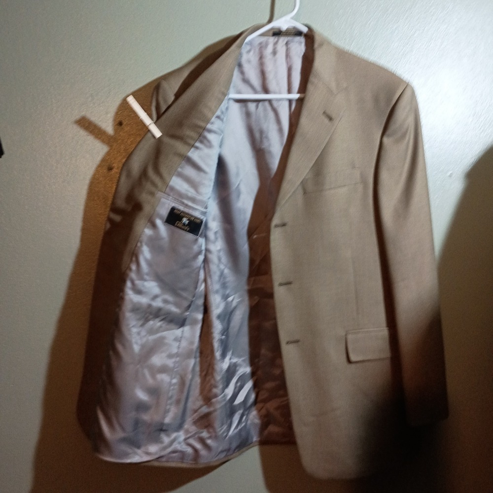 Hart Schaffner Marx Blazer Mens 40R Tan 3 Button Sport Coat Dillard's - Picture 2 of 15